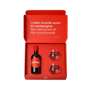 Amaro Amara 50cl Box Regalo Con Bicchieri