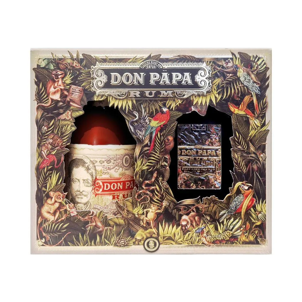 Don Papa Gift Box con Carte da Gioco – Rum 7 Anni 70 cl