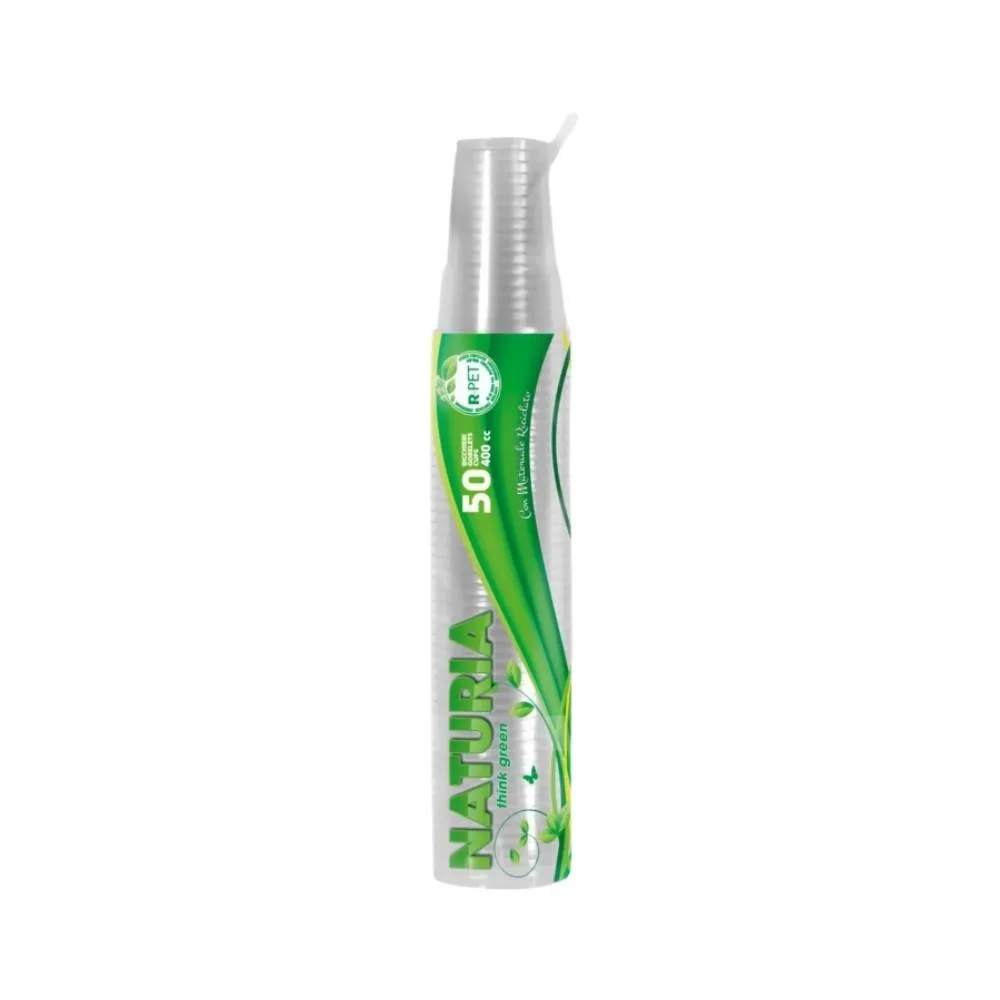 Bicchieri trasparenti Naturia R-PET 350 ml