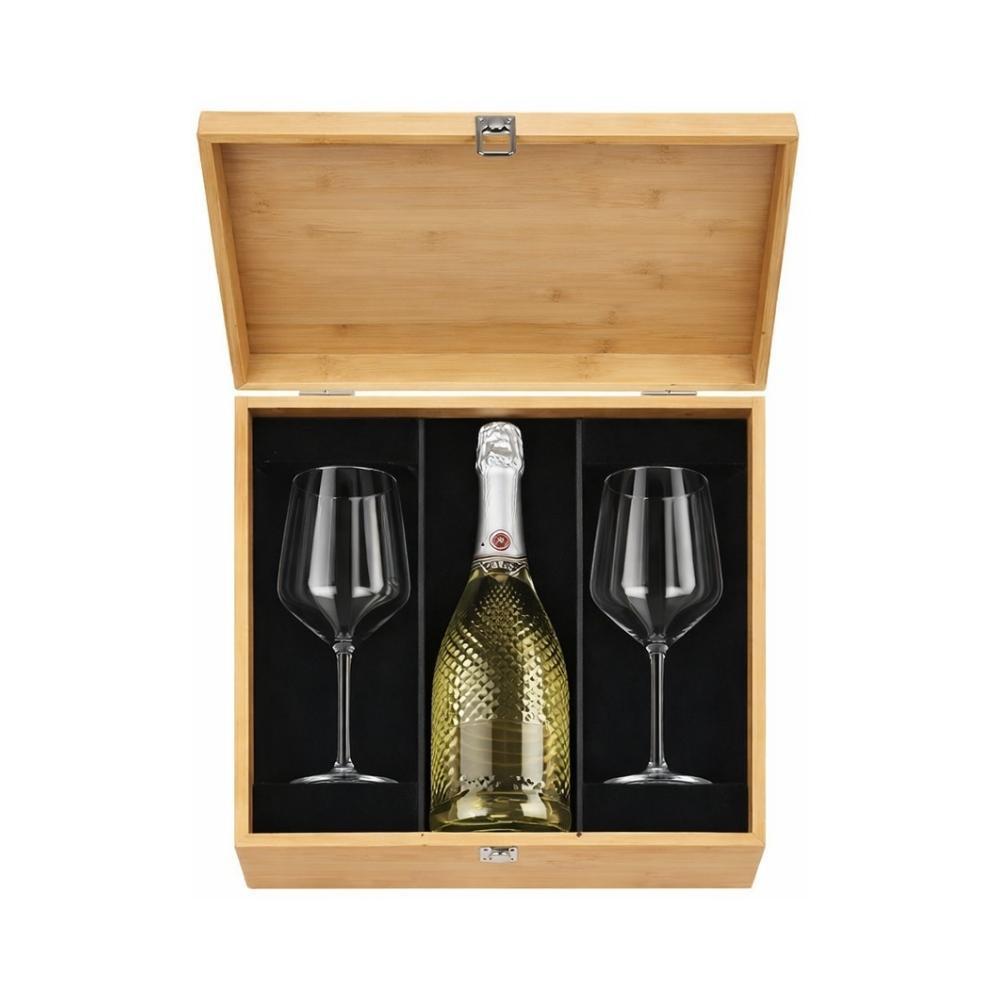 Cofanetto Regalo per 1 Bottiglia con Calici