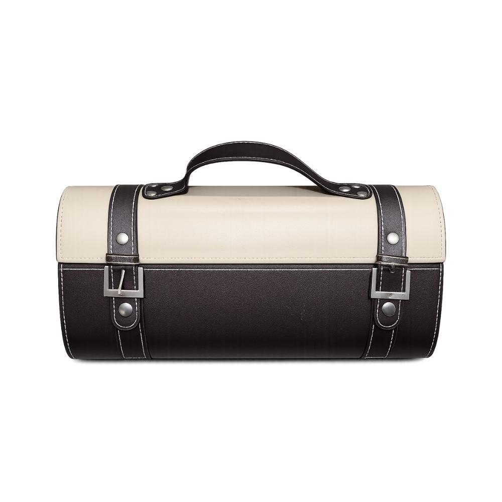 Borsa Porta Bottiglia Panna E Marrone Con Kit Sommelier