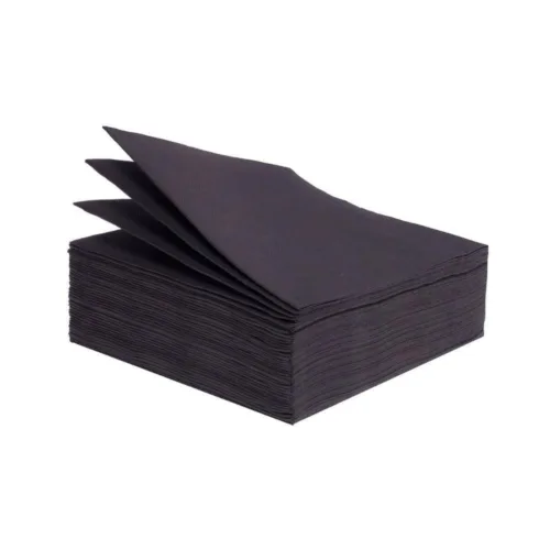 Tovaglioli 2 Veli Nero 24x24 cm 100x30 pz