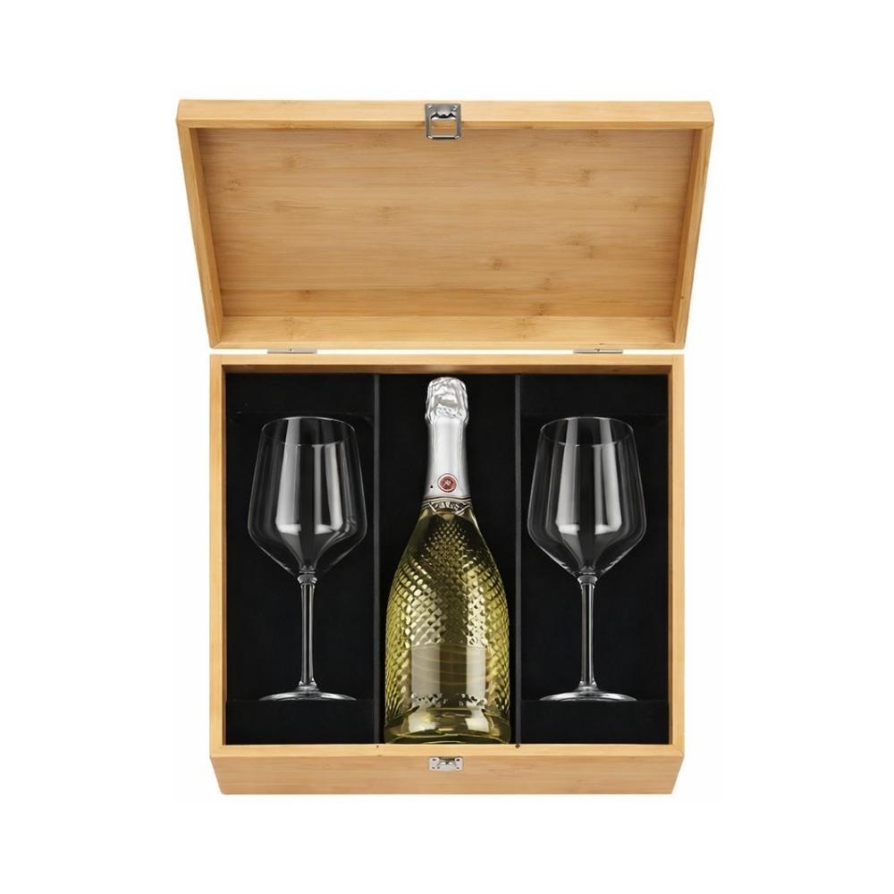 Cofanetto Regalo per 1 Bottiglia con Calici