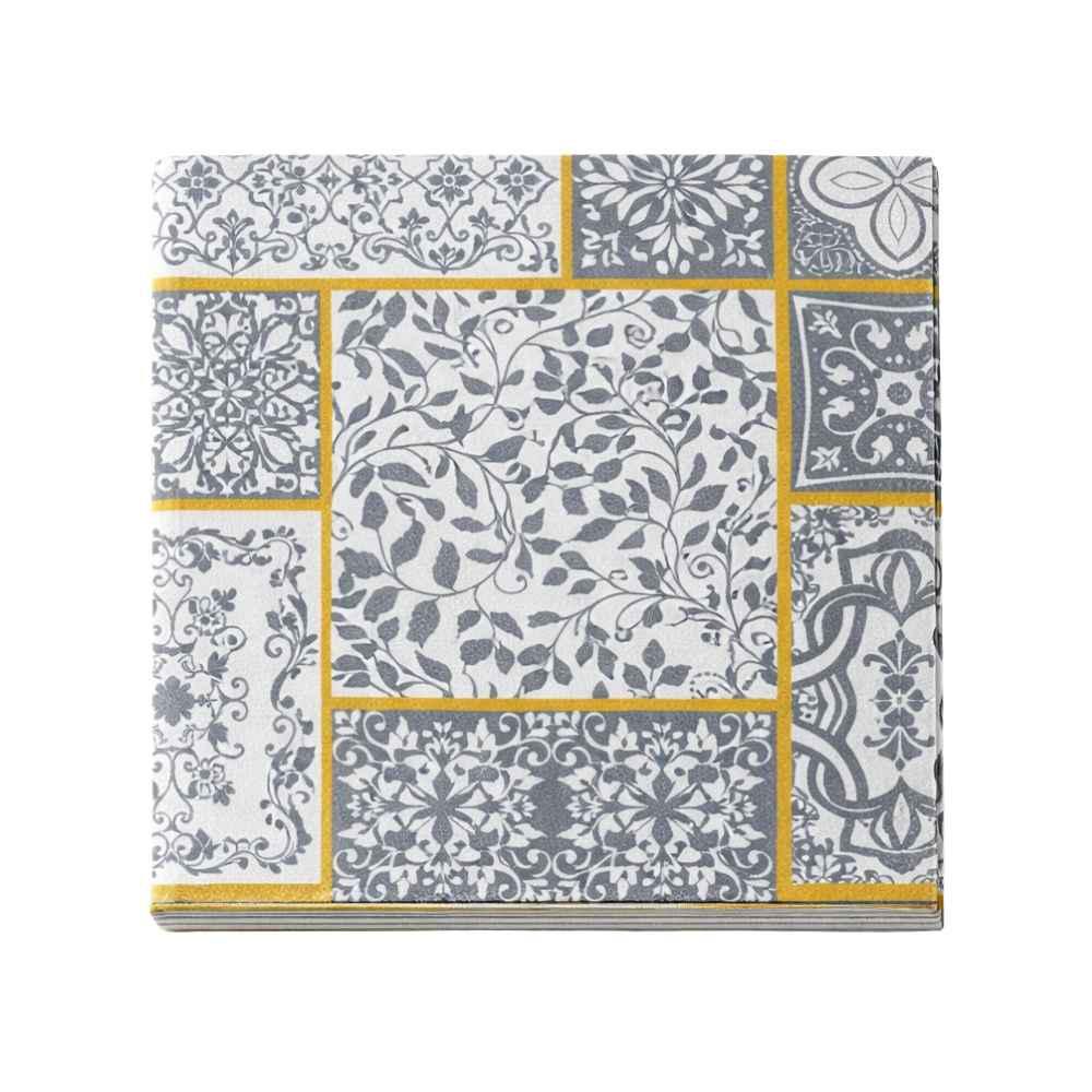 Tovaglia Carta Kraft Maiolica Grigia 100x100 Confezione 150 Pezzi