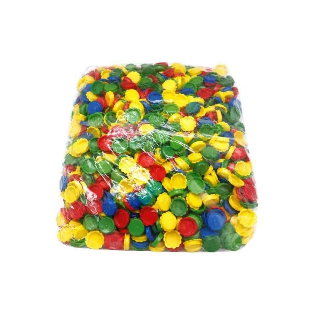 Tappi Plastica Colorati Senza Anello 1000 Pezzi