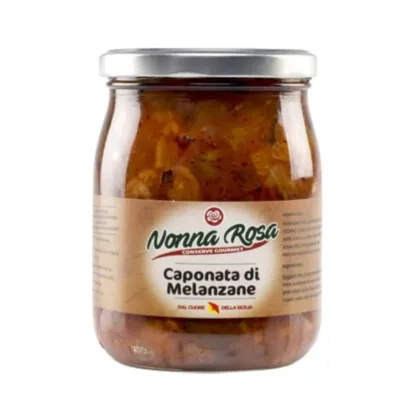 Vaso da 500 g di Caponata di Melanzane Nonna Rosa – ricetta siciliana in agrodolce