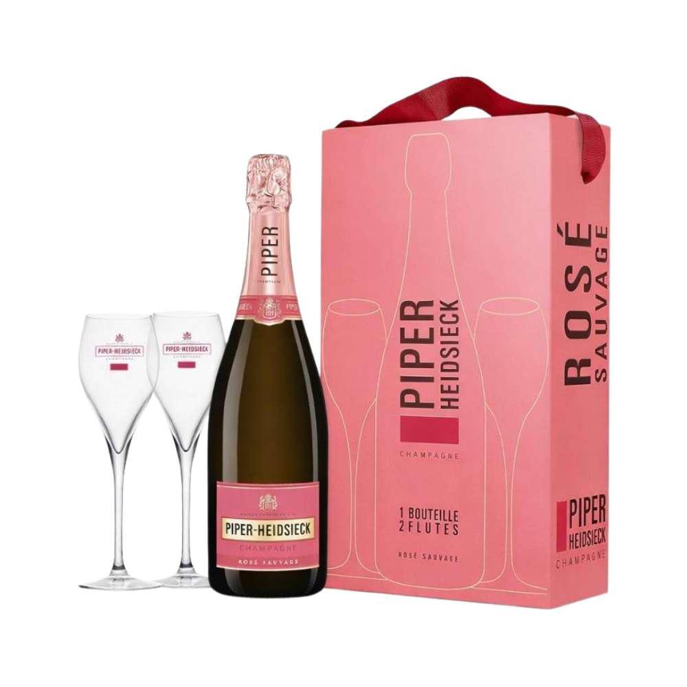 Champagne Rose Sauvage Piper Heidsieck Gift Box 750 ml