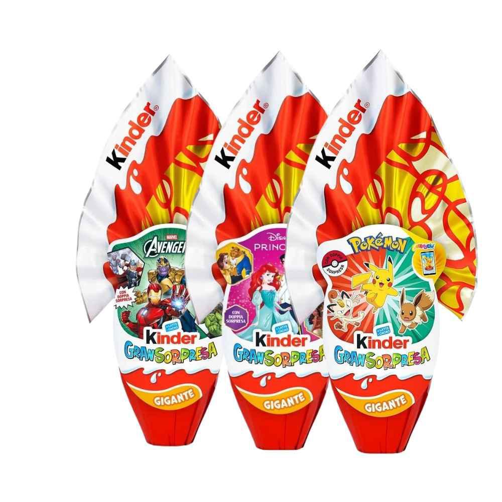 Uova di Pasqua Kinder GranSorpresa Gigante Disney Princess | Avengers | Pokemon 320 g - Idealmarket 1987 Favara
