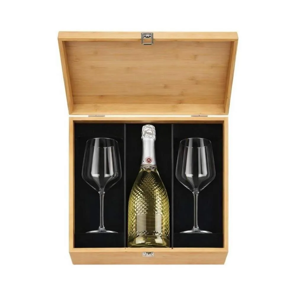 Cofanetto Regalo per 1 Bottiglia con Calici