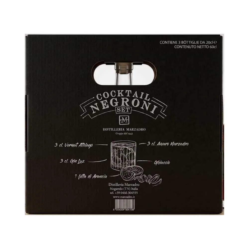 Set Degustazione Cocktail Negroni Distillerie Marzadro