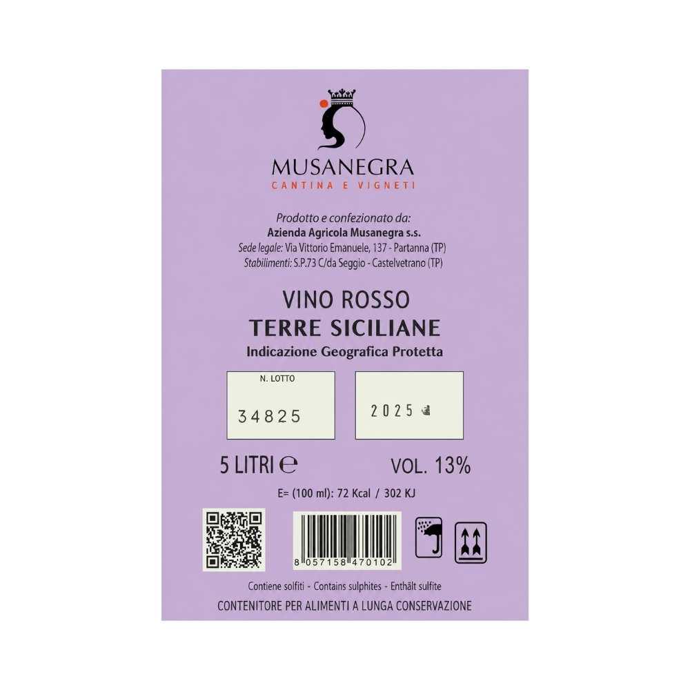 Bag In Box Rosso Musanegra 5 L Bag In Box Rosso Musanegra 5 L - Idealmarket 1987 Favara