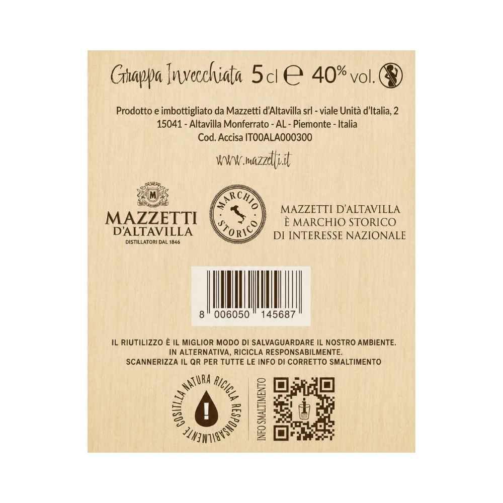 Grappa Invecchiata Mazzetti d’Altavilla Mongolfiera 50 ml - Idealmarket 1987 Favara