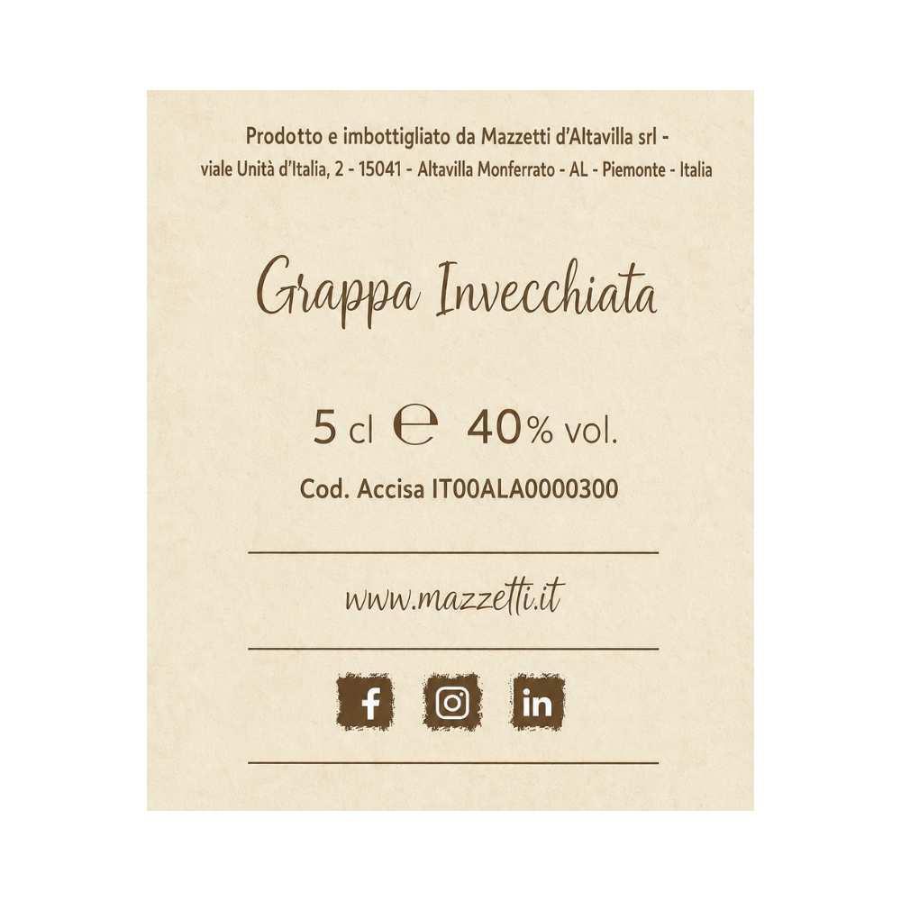 Grappa Invecchiata Mazzetti d’Altavilla Veliero 50 ml - Idealmarket 1987 Favara