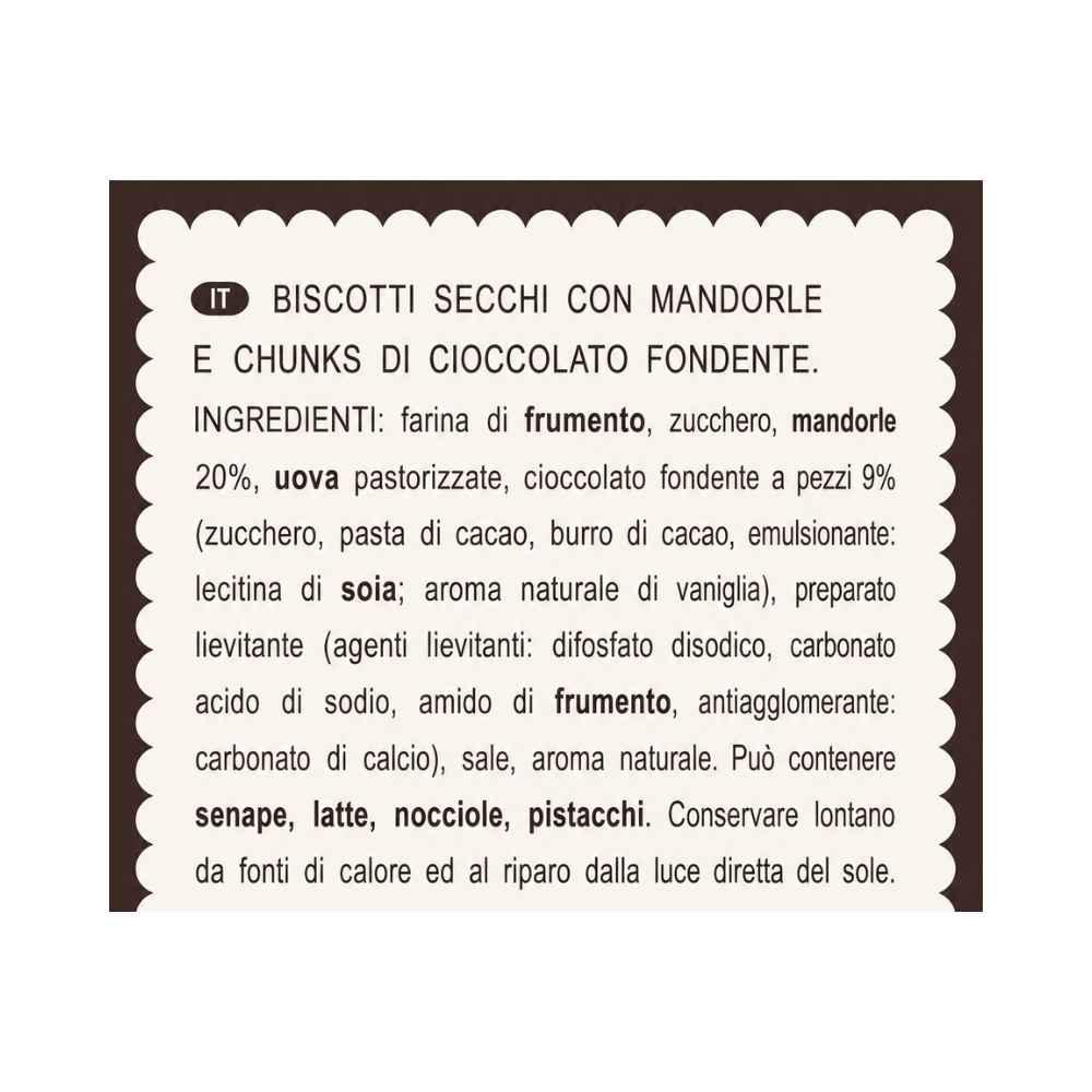 Cantucci Mandorla e Cioccolato Fondente Flamigni 200 g - Idealmarket 1987 Favara