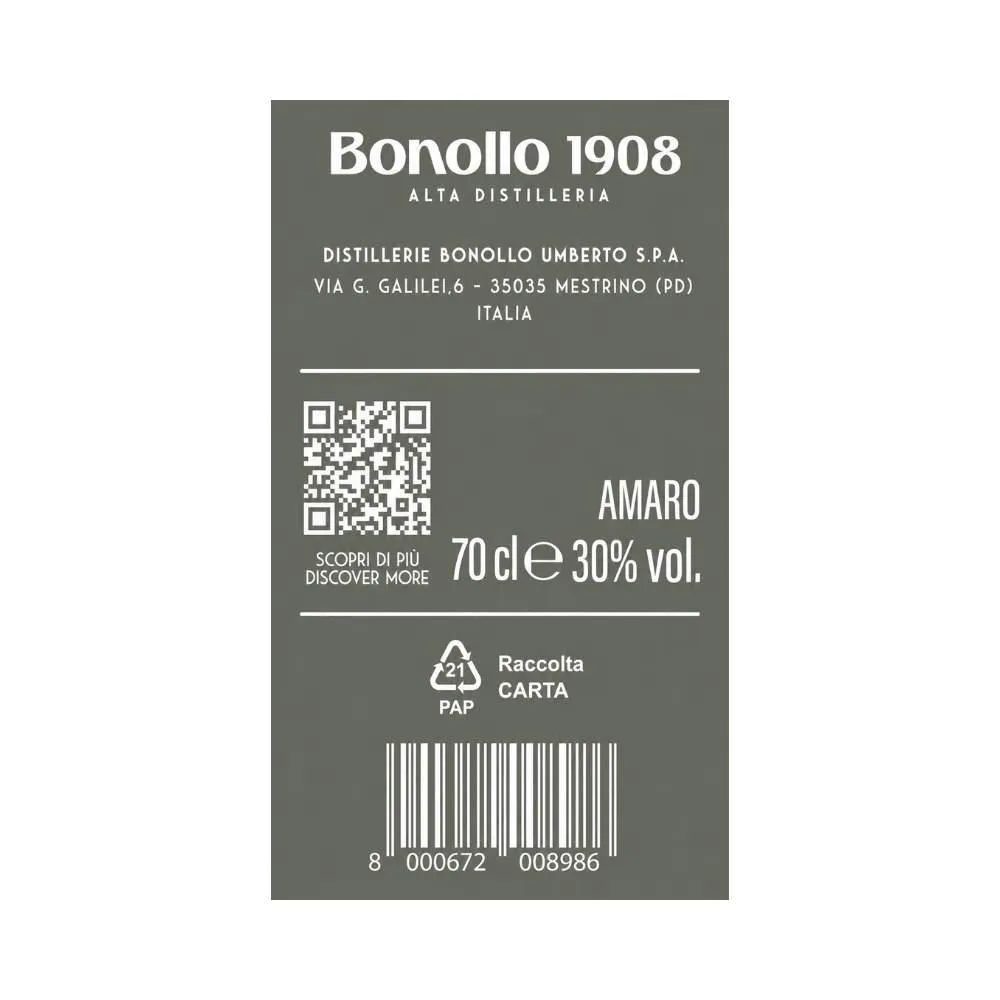 Amaro Of Bonollo Capsule 700 ml