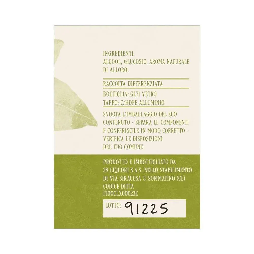 Liquore di Alloro Siciliano Sutiras 500 ml
