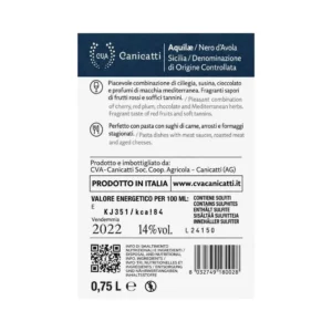 Nero d'Avola CVA Canicatti Aquilae 750 ml