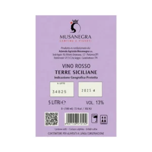 Bag In Box Rosso Musanegra 5 L
