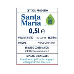 Acqua Frizzante Santa Maria 500ml – Confezione 12 Bottiglie