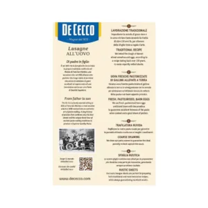 Lasagne all'Uovo De Cecco 500 g