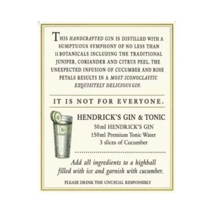 Gin Hendrick's 1 L