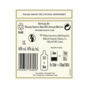 Gin Hendrick's 1 L
