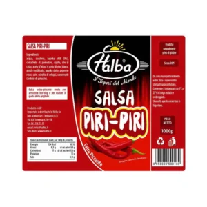 Salsa Piri-Piri Piccante Halba 1 kg - dettaglio etichetta