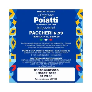 Paccheri GR 500 Primeluci / Poiatti n. 91-N.99