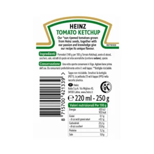 Heinz Tomato Ketchup Originale - Flacone da 220 ml