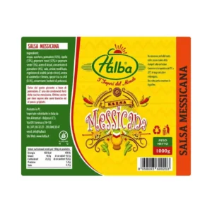 Salsa Messicana Piccante Halba 1 kg - dettaglio etichetta
