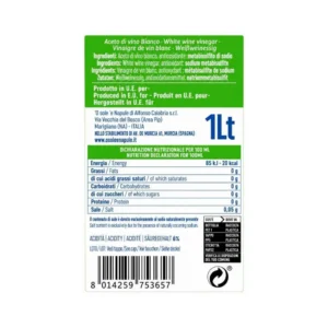 Aceto di Vino Bianco in PET 1 l O Sole e Napule