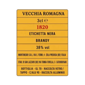 Brandy Vecchia Romagna Etichetta Nera Mignon 3 cl