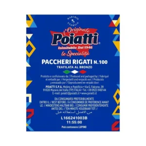 Paccheri Rigati n. 100 Poiatti 500 g