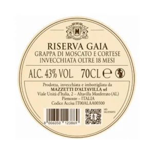Grappa Riserva Gaia Mazzetti d'Altavilla 700 ml