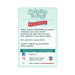 Gelatina in Fogli Paneangeli 12 g – 6 Fogli da 2 g