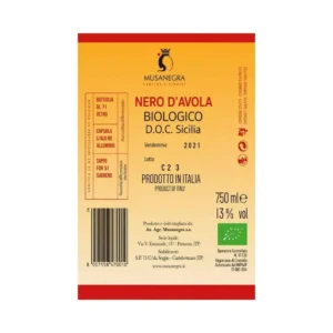 Nero d’Avola Biologico DOC Alda delle Nuvole Musanegra 75 cl