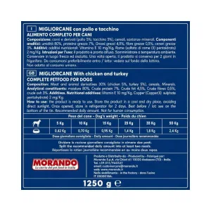 Migliorcane Cibo Umido per Cani Adulti con Pollo e Tacchino – Bocconcini in Lattina 1,25 kg