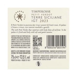 Mandrarossa Timperosse Petit Verdot Terre Siciliane IGT 75 cl