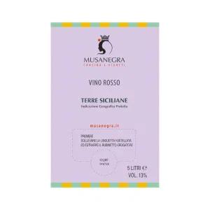 Vino Rosso Bag in Box 5 L – Musanegra