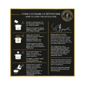 Fettuccine all'Uovo con Tartufo Estivo 250g | Giuliano Tartufi (ETICHETTA 360°)