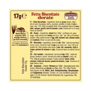 Fette Biscottate Dorate Monoporzione – 100 Confezioni da 17 g