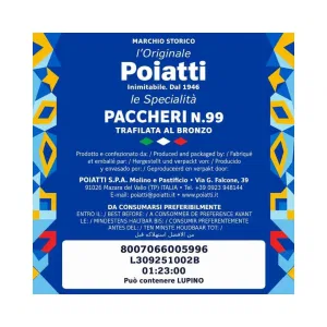 Paccheri GR 500 Primeluci / Poiatti n. 91-N.99