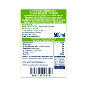Aceto di Mele 500 g O Sole e Napule