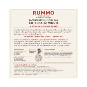Paccherotti Lisci n. 168 Rummo 500 g