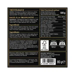 Salsa Tartufata 80g| Giuliano Tartufi (ETICHETTA 360°)