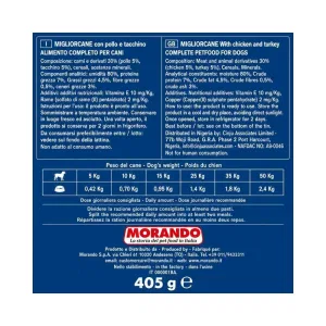Migliorcane Cibo Umido per Cani Adulti con Pollo e Tacchino – Bocconcini in Lattina 405 g