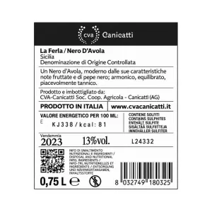 Nero d'Avola La Ferla CVA 75 cl