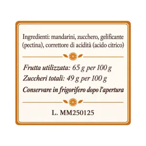 Marmellata di Mandarino 40g | Scyavuru (ETICHETTA 360°)