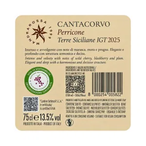VINO R. CANTACORVO PERRICONE CL 75 MANDRAROSSA