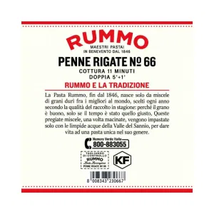 Penne Rigate Rummo n. 66 – Pasta di Semola 1 kg